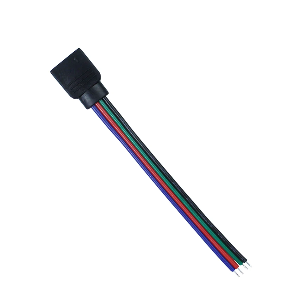 100 шт. RGB 4 контактный Женский Разъем Удлинительный кабель печатная плата