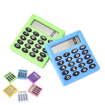

Best Selling Calculating Office Supplies New Student Mini Electronic Calculator Candy Color Gift coin battery 1PCS