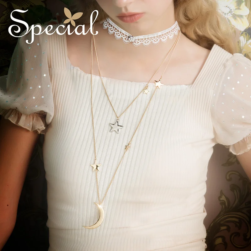 

The SPECIAL New Fashion euramerican multilayer necklace female lace choker sweater chain long necklace for women S1842N