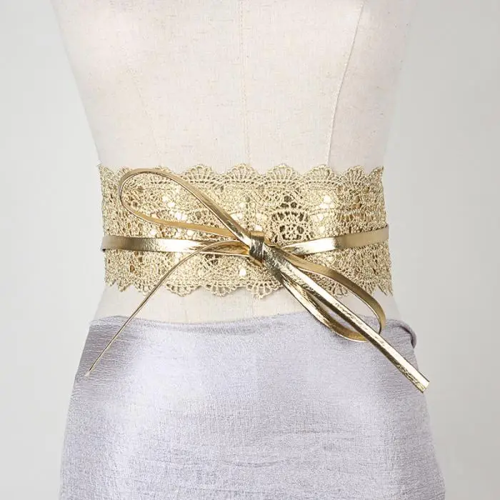 Женский поясной ремень из искусственной кожи с кружевной завязкой вокруг пояса Obi Cinch платье пояс-OPK