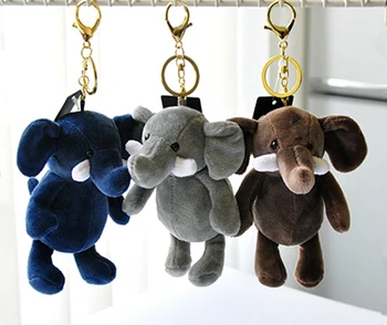 

Cute Elephant Doll Keychain Keyring Plush Women Children Bag Charm Accessory Pendant Mini Animal Stuffed Toy Car Keychains Gift