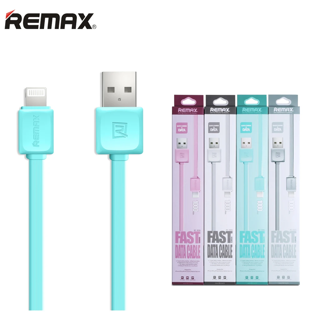 Remax Original 1M MFi 8 Pin Mobile Phone Cable Data Sync Charger USB Cable for iPhone 7 5s 6 6s plus iPad Air Mini Fast Charging