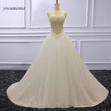 Yiwumensa robe de mariee бальное платье свадебное платье кружевное Милое сексуальное прозрачное подвенечные Свадебные платья vestido de novia