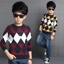 2016 Dongkuan big virgin boy sweater children’s clothing boys diamond diamond sweater baby children clothing US Size