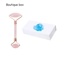 Rose Quartz Natural Stone Roller Massager Healthy Facial Beauty Body Head Neck Foot Skin Care Roller With Boutique boxed Rose Quartz Natural Stone Roller Massager Healthy Facial Beauty Body Head Neck Foot Skin Care Roller With Boutique boxed