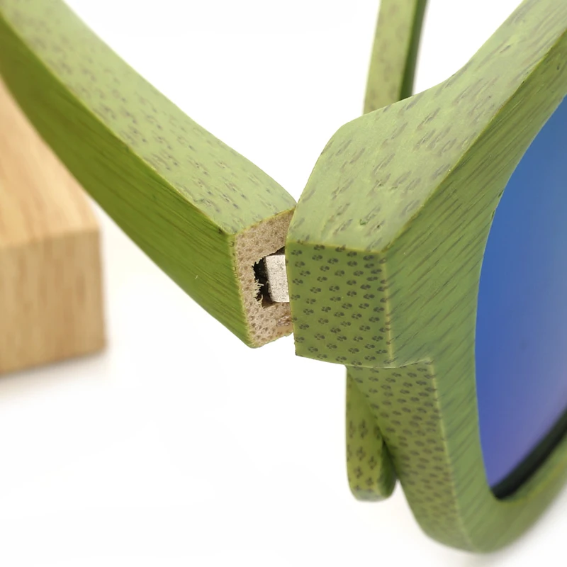 BG017d Fashion sunglasses Blue polarized lens and green bamboo frame sunglasses BOBO BIRD   (13)