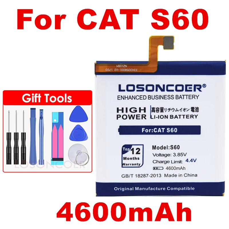 4600mAh APP 12F F57571 CGX 111 for Caterpillar  CAT  S60 