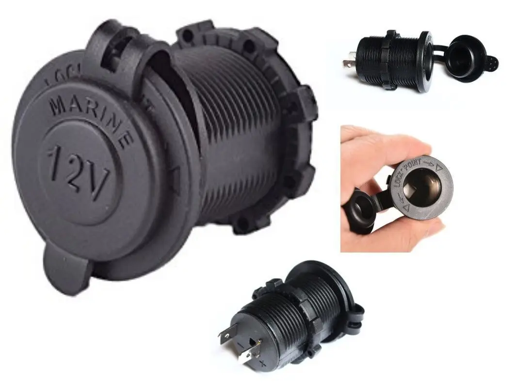 

12-24V Car Boat Motorbike universial Cigarette Lighter Socket Power Plug Outlet Waterproof modified GPS power charger socket