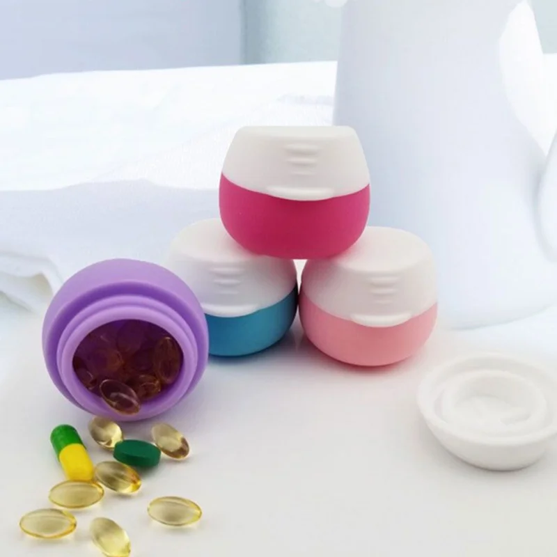 Sealed Lids Portable Color Cosmetics Storage Box Small Box Outdoor Travel Silicone Cream Jars Cosmetic Containers