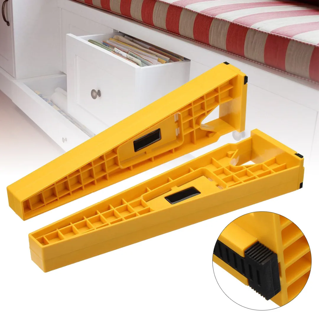 2pcs Drawer Slide Jig Mounting Bracket Box Cabinet Hardware