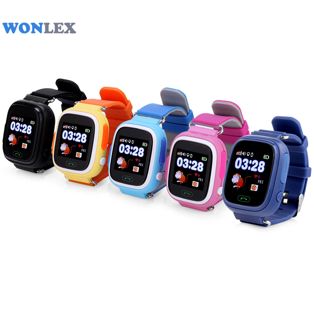 Online Wonlex mw100 MTK2503 LBS GPS beilou WIFI posicionamiento pantalla táctil teléfono inteligente niños GPS reloj niños rastreador Anti Pérdida reloj