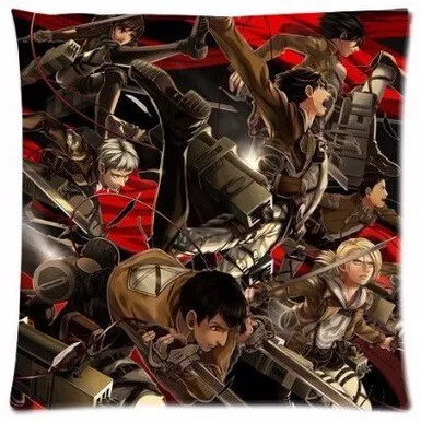 

Customized Japanese Anime Cartoon Attack on Titan Throw Square Pillow Case Creative Personalized Pillowcase Bedding Pillow Slips