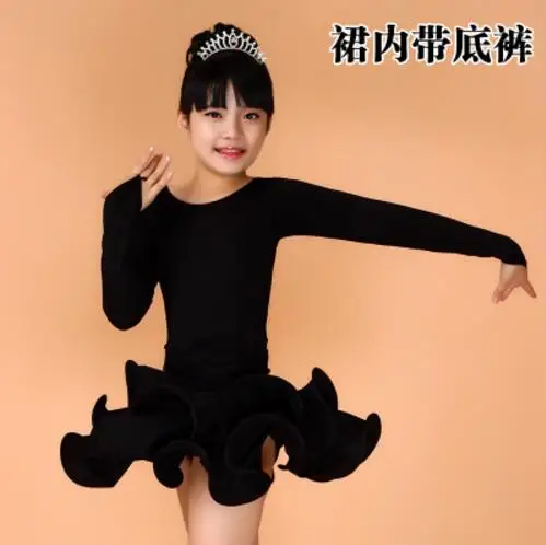 Girls Ballroom Tango Latin Dance Costumes Junior Children Kids Competition Salsa Latin Dance Dress