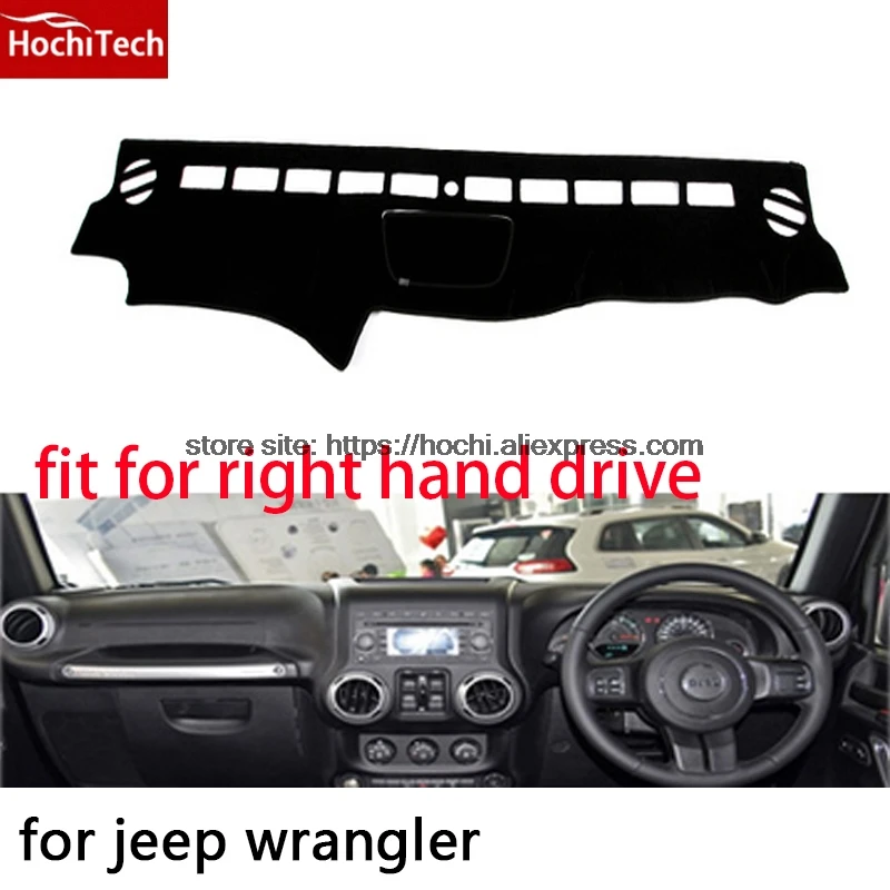 Us 13 2 45 Off For Jeep Wrangler Right Hand Drive Dashboard Mat Protective Pad Black Red Car Styling Interior Refit Sticker Mat Products In Car