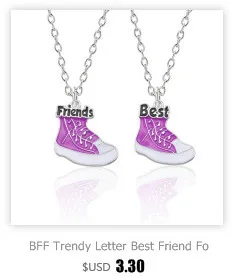 Модные любовь сердце ювелирные изделия для лучших друзей BFF ожерелье для лучших друзей навсегда кулон головоломка пицца радужные ожерелья и подвески для женщин