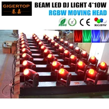 RGBW 4 головки Moving головной свет 4 шт.* 10 Вт 4IN1 светодиодная матрица света Светодиодный прожектор для сцены 13/39DMX CHs светодиодная полоса света
