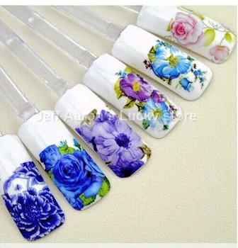 

12pcs water transfer nail decals stickers for nail art decorations tools Beauty flower design