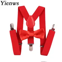 Yienws Suspensorio галстук-бабочка подтяжки для Для женщин Для мужчин бабочка на бретелях красный розовый breteles мальчиков подвязки для чулок Детские szelki YiA095