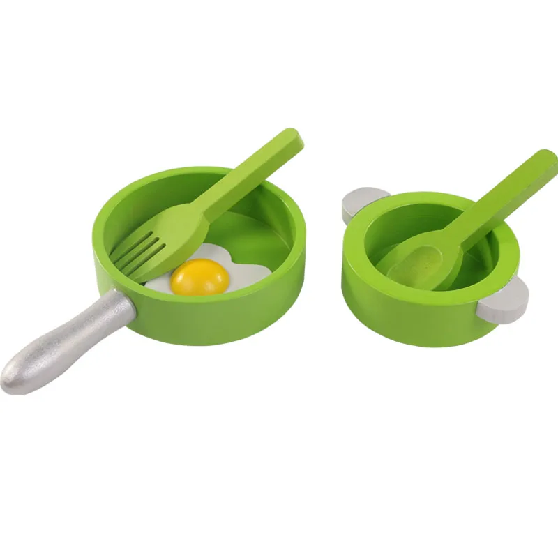 Candywood 5 stücke Baby Holz Küche Spielzeug Kochtopf Pan Set magnetische ei bildung lebensmittel spielzeug für Kinder kinder mädchen geschenk