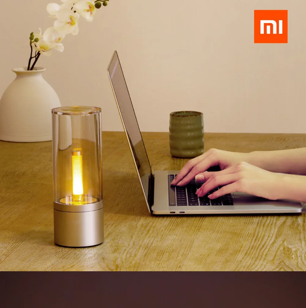 Xiaomi Mi jia Yee светильник Candela Led Smart Night ight, умный светильник-Свеча для настроения, для Xiaomi Mi приложение для дома и Amazon Echo