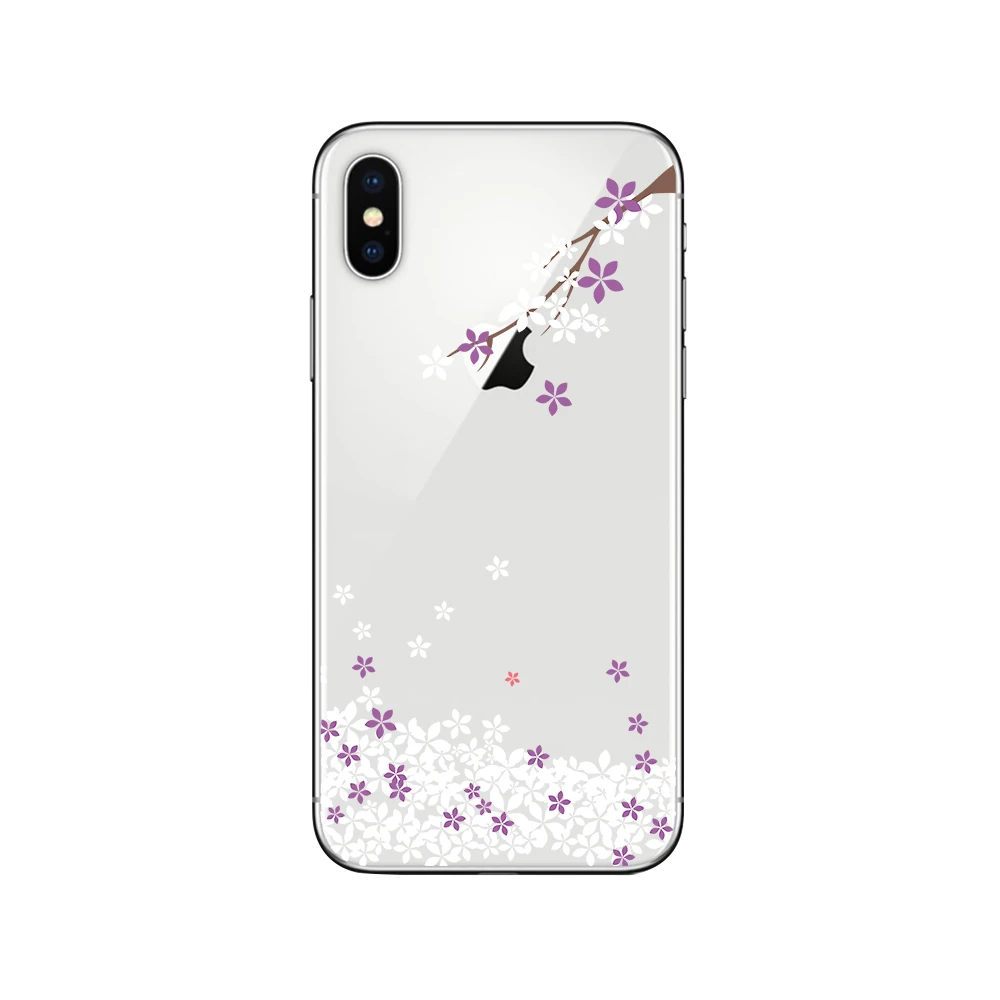 Чехлы для телефонов ciciber Cherry Blossom Tree для iphone 11 Pro XR XS MAX X, мягкий чехол из ТПУ для iphone 7, 8, 6, 6S Plus, 5S, SE, чехол