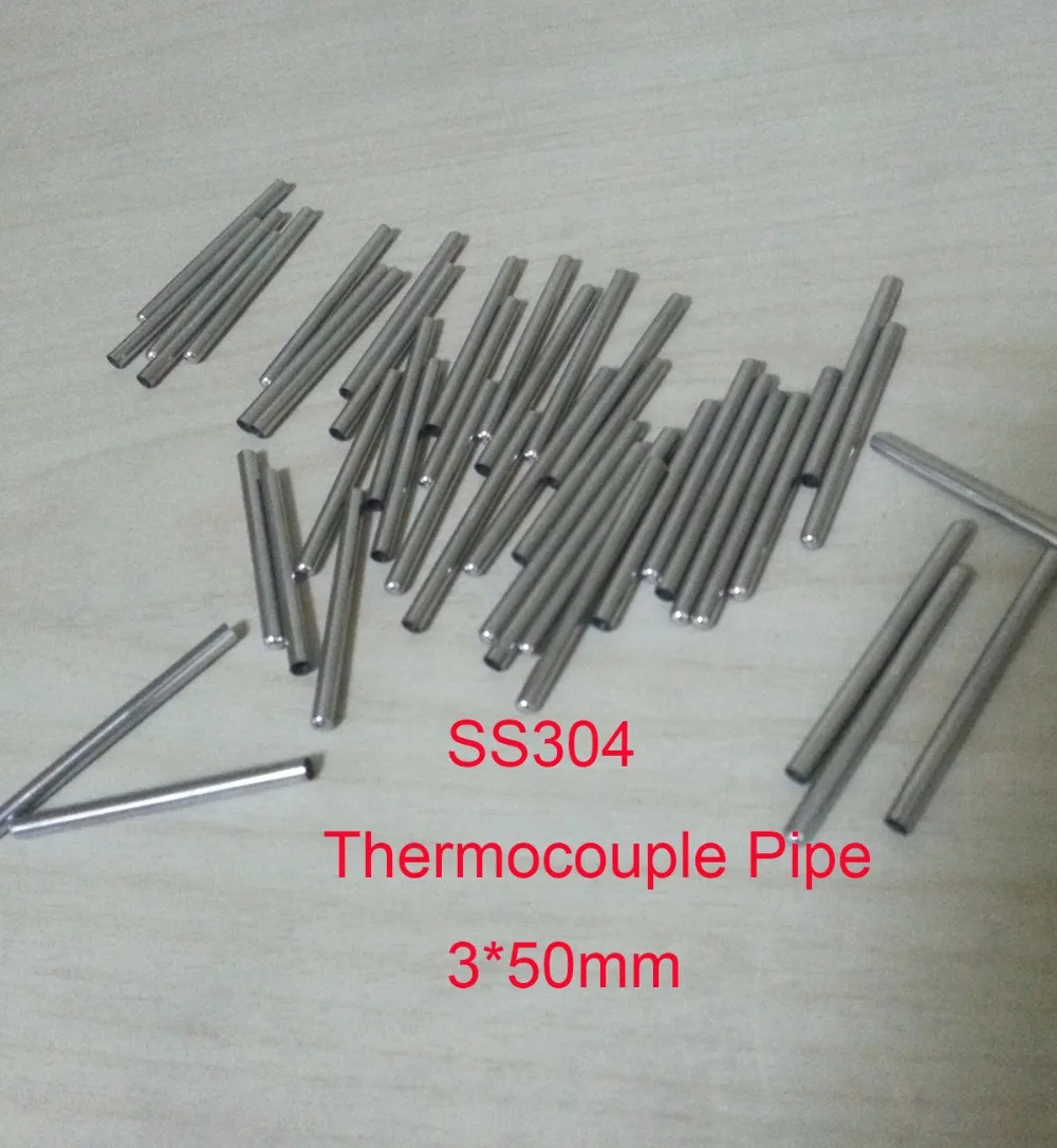

Customized 3*50mm One End Round Head High Quality SS304 Stainless Steel Thermowell Thermocouple Protection Tube 100 pcs / lot