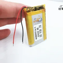 Li-po 3,7 V, 1100 мАч 653352(полимер литий-ионный/литий-ионный аккумулятор) для смарт-часов, gps, mp3, mp4, сотовый телефон, динамик