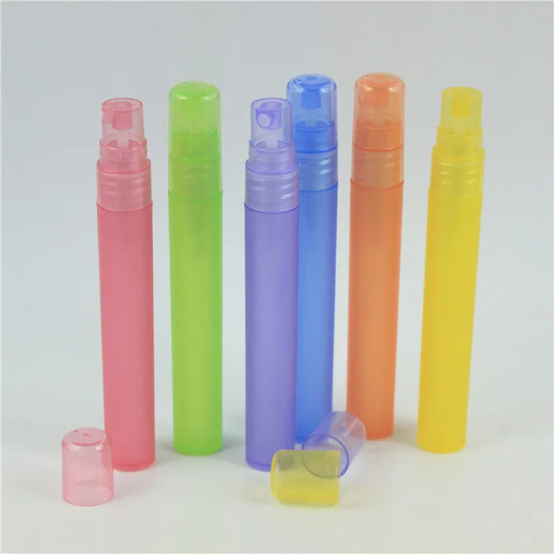 

5pcs/lot Candy Color Empty Spray Bottle Plastic Perfume Bottles Travel Refillable Atomizer