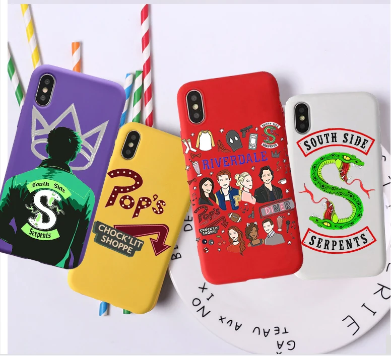 

American TV Riverdale Jughead Jones Candy Color TPU Case phone For iphoneX 7 8 XS XR XSMAX Pink Red Yellow purple White Cover