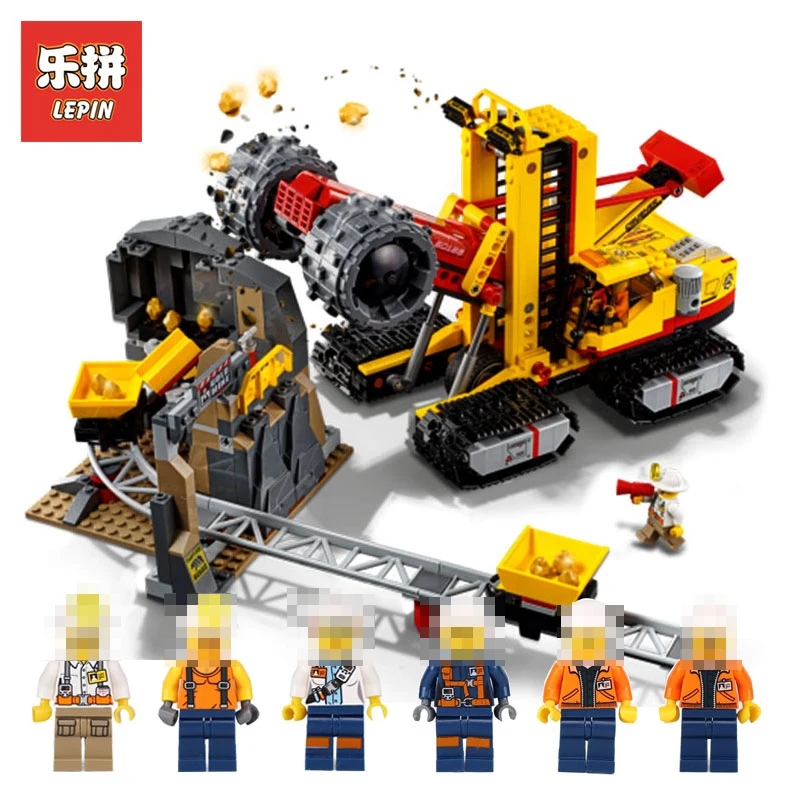 

Lepin 02102 989Pcs Genuine City Series LegoINGlys 60188 Mining Experts Website Set Building Blocks Bricks Funny Toys Model