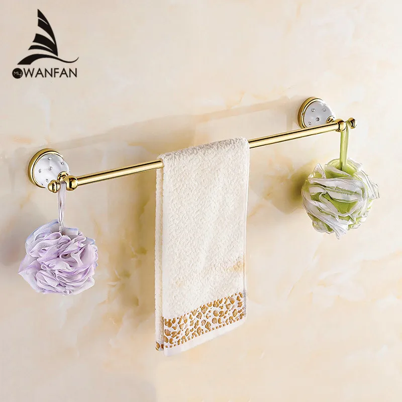 Us 46 2 45 Off Single Towel Bars Silver And Gold Finish Holder Rack Solid Br Material Bathroom Accessories Bath Hardware Set5210 In Us 46 2 45 Off Single Towel Bars Silver And Gold Finish Holder Rack Solid Br Material Bathroom Accessories Bath Hardware Set5210 In