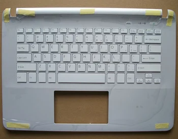 

New US white keyboard for Sony SVF1421UST SVF1421TST SVE1421SHC SVF1421SGC SVF1421SFC Palmrest no touchpad with backlit
