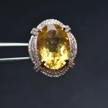 

On sale Fine Jewelry Real 925 Steling Silver s925 100% Natural Citrine Gemstone Female Pendant Necklaces Christmas Gift