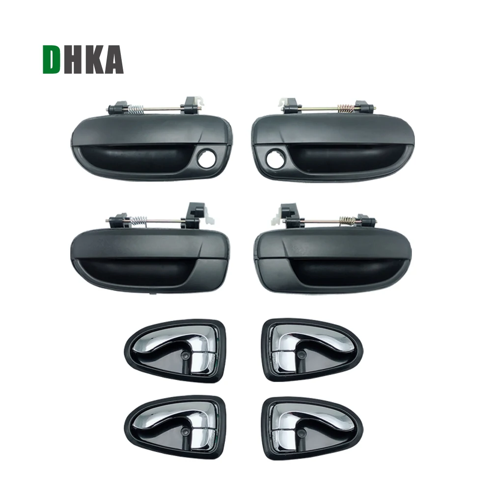 DHKA 8 шт. наружная и внутренняя дверная ручка для HYUNDAI ACCENT CHROME 00-06 2000 2001 2002 2003 2004 2005 2006