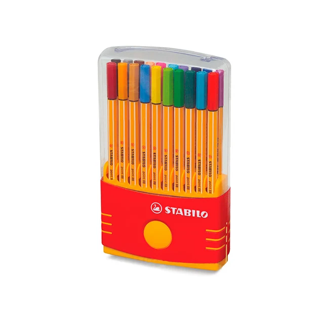 10/20 шт. Stabilo Point 88, файнлайнер, 0,4 мм цветная маркерная Ручка гель чернильная Ручка-роллер Германия - Цвет: 20Pcs each color