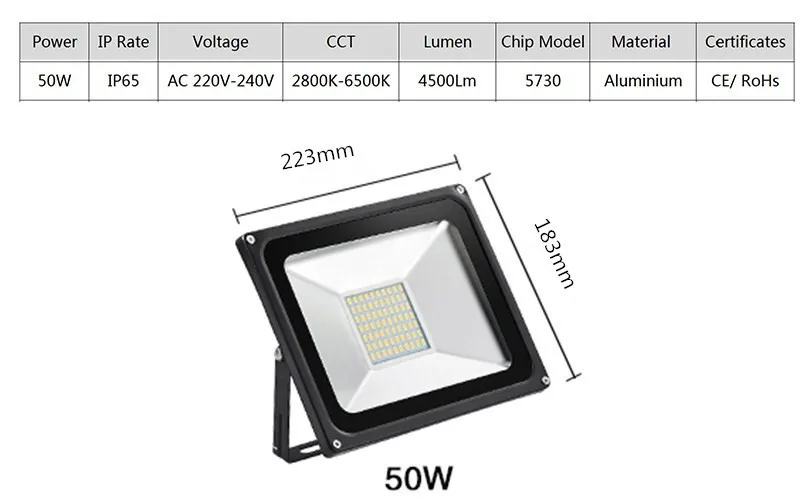 50W floodlight