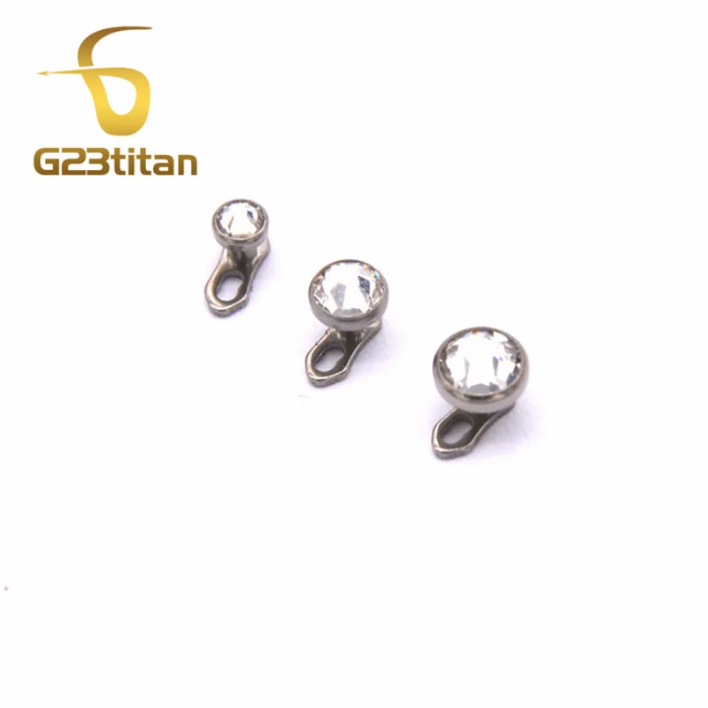 G23titan G23 Pepejal Titanium Dermal Anchor Permukaan Barbell Piercings Micro Dermal Anchor Retainlers & Hide-it Jewelry