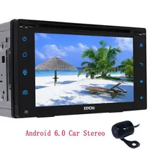 Developed Android 6.0 OS Quad Core Wifi 2 Din Car Deck GPS Navigation Player Automotive Car Stereo FM AM Radio Car+Rear Camera