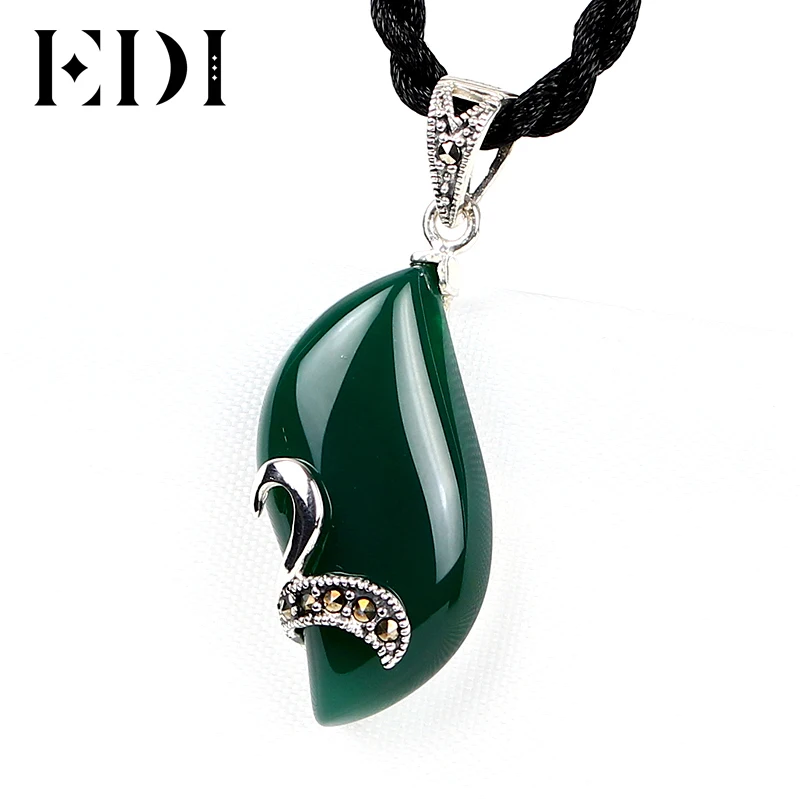 

EDI Woman Vintage 925 Sterling Silver Jewelry Onyx Garnet Opal Pendant Choker Necklace For Women Handmade Bridal Fine Jewelry
