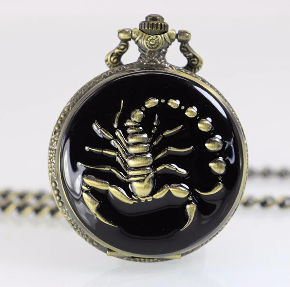High Quality Japan Movement Big Size Scorpion Pocket Watch With Chain Steampunk High Quality Japan Movement Big Size Scorpion Pocket Watch With Chain Steampunk
