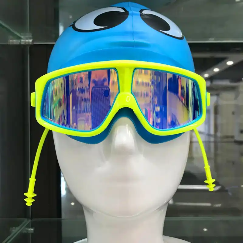 yellow swim goggles