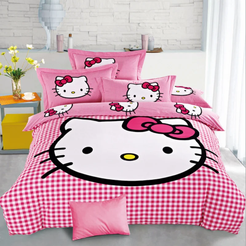 Bedclothes Cartoon Hello Kitty Bedding Sets Home Textiles Duvet