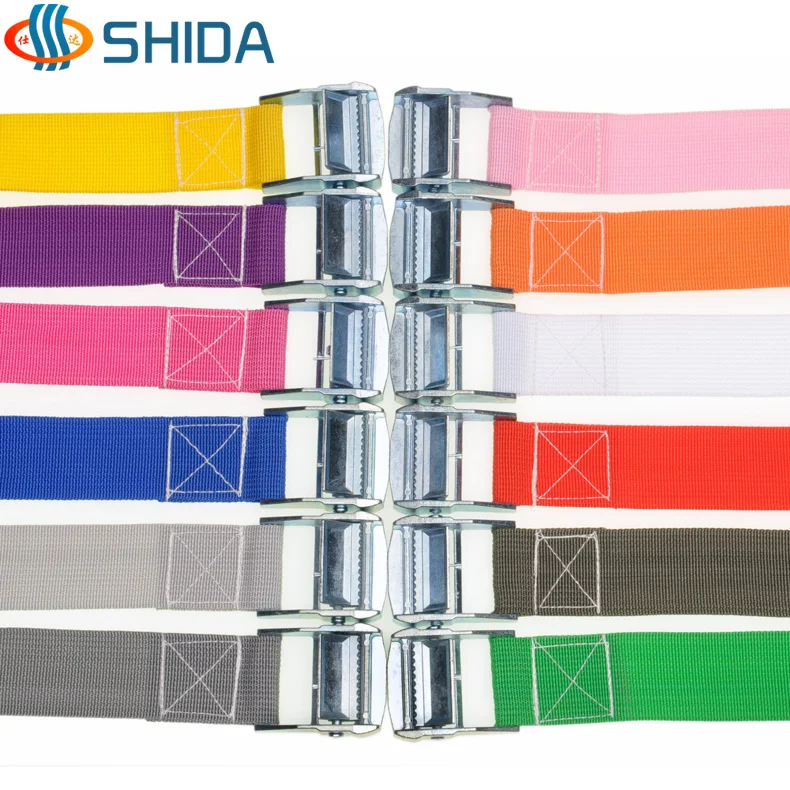 

New High Quality 3 pcs 2.5cm*3.5 meters Metal Cargo Lashing PP Webbing Strap Ratchet Tie Down With Cam Buckle Winch Strap