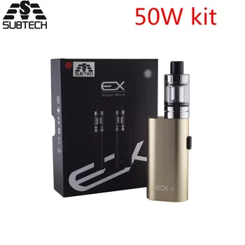 

100% original ex 50w vape kit with Built-in 2000mah battery Electronic Cigarette Tank 2ML Vaporizer colorful box mod kits