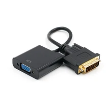 DVI в VGA Кабель-адаптер 1080P DVI-D в VGA кабель 24+ 1 25 Pin DVI штекер в 15 Pin VGA Женский видео конвертер для ПК Дисплей