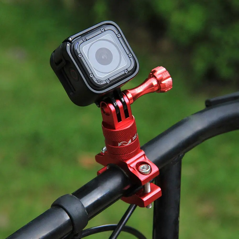 

Pawaca Bicycle Mount Bracket Adjustable Aluminum Bike camera Mount Bracket 360 Degree Rotation Handlebar Clip