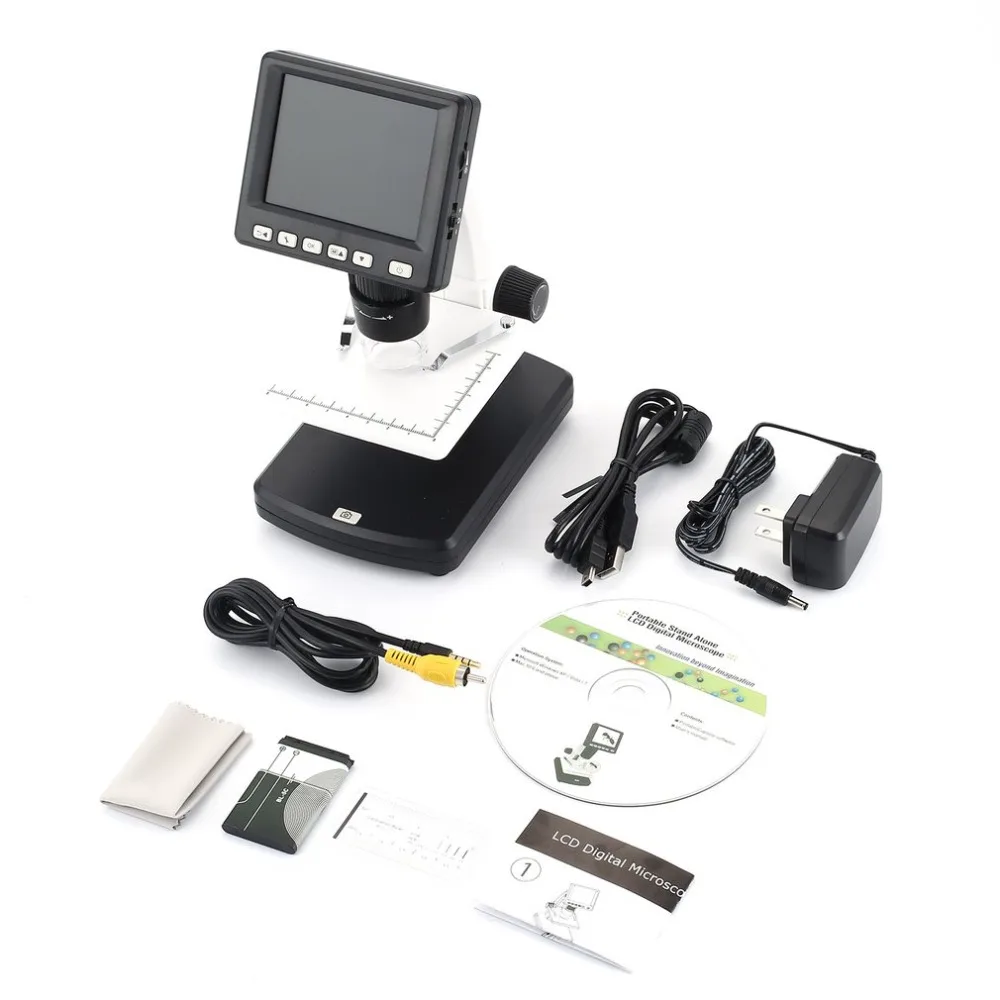

3.5" LCD 500X Desktop Digital Microscope 5MP HD USB TV Camera Video Recorder