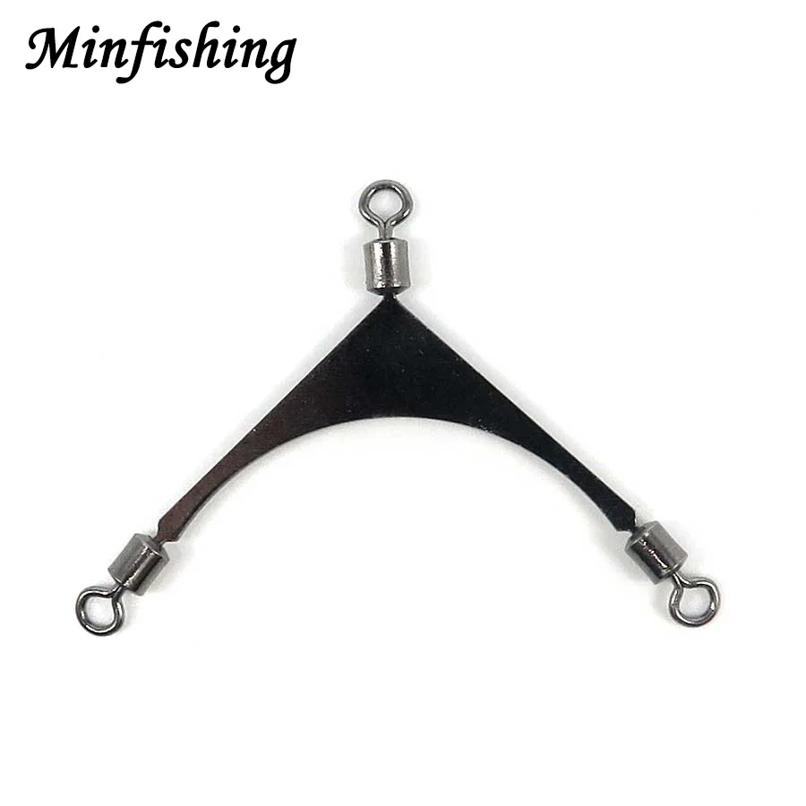 

Minfishing 25 PCS 3 Ways Fishing Swivels Rolling Swivel Snap Line Splitter Fishing Line Fishing Tools