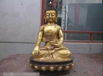

Tibetan Temple Hall classic Bronze Sakyamuni Tathagata Buddha Statue