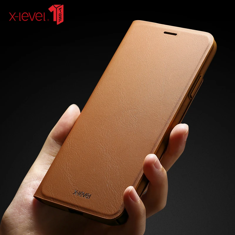 X level кожа чехол для iPhone XS XR Оригинальный флип удобный сенсорный бизнес задней